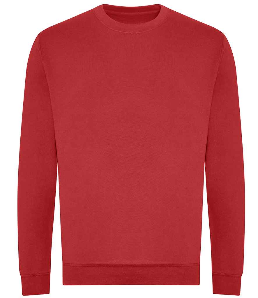 Just Hoods AWDis Unisex Organic Sweatshirt Fire Red