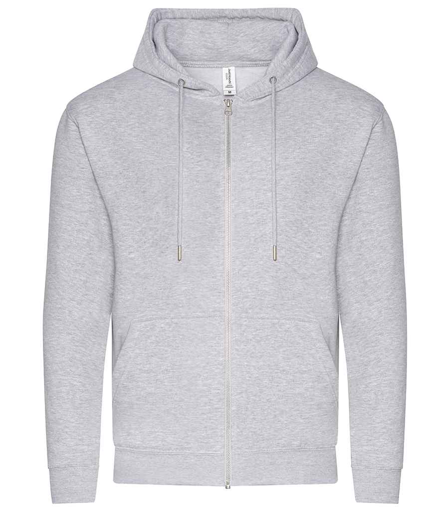 Just Hoods AWDis Organic Zoodie Heather Grey