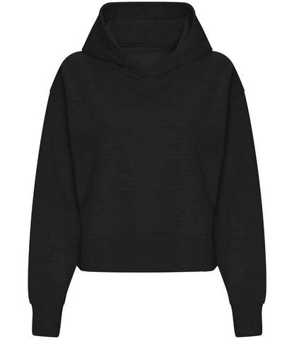 Just Hoods AWDis Ladies Relaxed Hoodie Deep Black