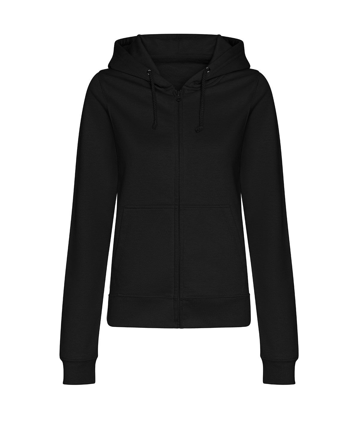 Just Hoods Women’s college zoodie Deep Black