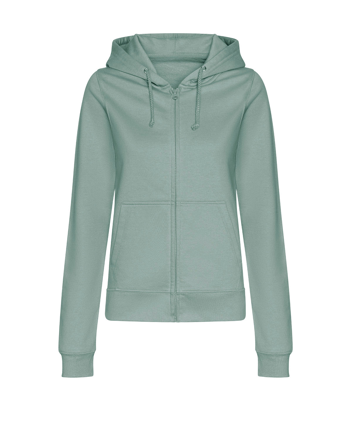 Just Hoods Women’s college zoodie Dusty Green