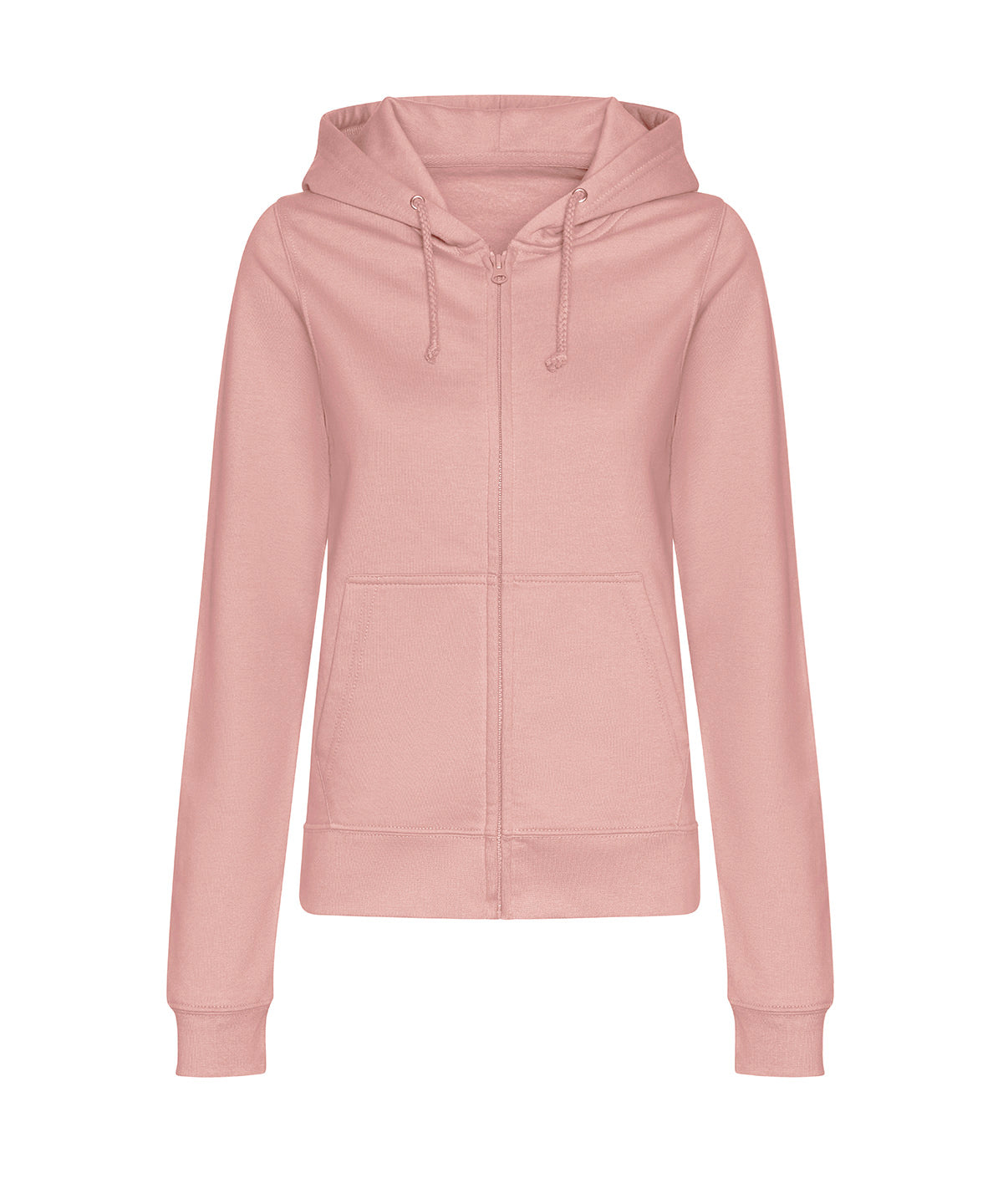 Just Hoods Women’s college zoodie Dusty Pink