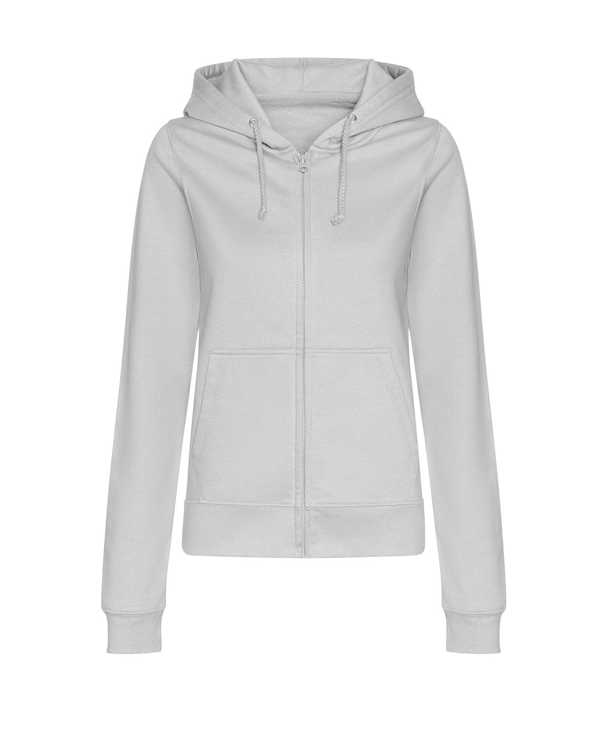 Just Hoods Women’s college zoodie Heather Grey