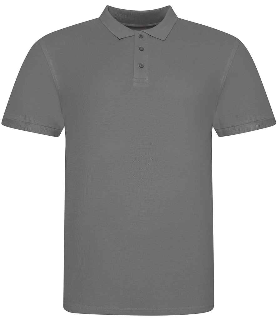 Just Polos AWDis The 100 Cotton Piqué Polo Shirt Charcoal
