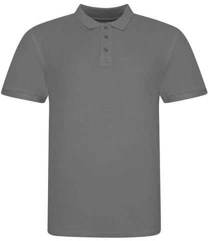 Just Polos AWDis The 100 Cotton Piqué Polo Shirt Charcoal