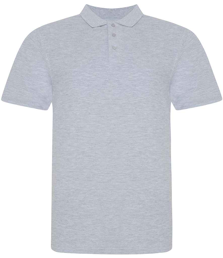 Just Polos AWDis The 100 Cotton Piqué Polo Shirt Heather Grey