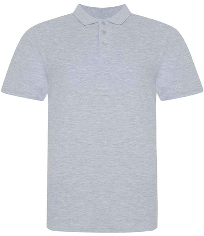 Just Polos AWDis The 100 Cotton Piqué Polo Shirt Heather Grey