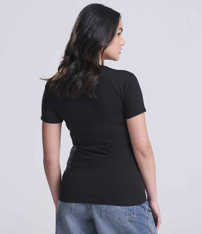 Just Ts AWDis Ladies Tri-Blend T-Shirt Solid Black