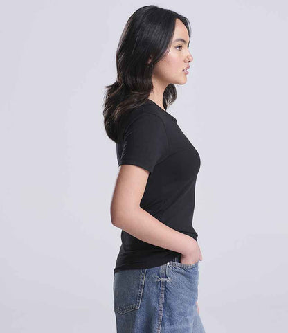 Just Ts AWDis Ladies Tri-Blend T-Shirt Solid Black
