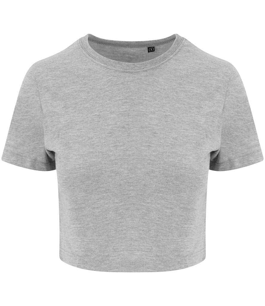 AWDis Ladies Tri-Blend Cropped T-Shirt in Heather Grey