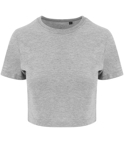AWDis Ladies Tri-Blend Cropped T-Shirt in Heather Grey