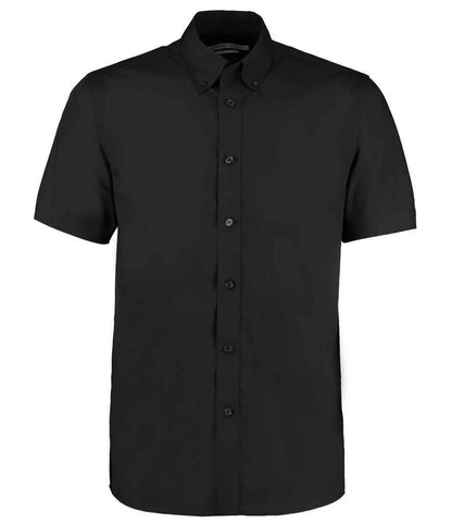 Kustom Kit Short Sleeve Classic Fit Workforce Shirt in Black