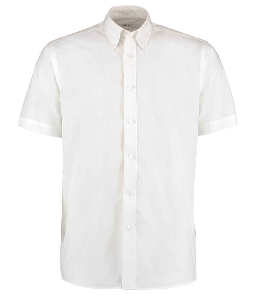 Kustom Kit Short Sleeve Classic Fit Workforce Shirt in White