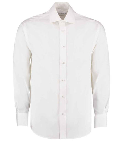 Kustom Kit Premium Long Sleeve Classic Fit Oxford Shirt in White