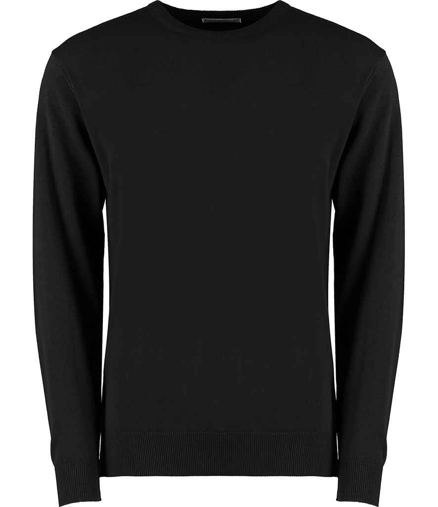 Kustom Kit Arundel Crew Neck Sweater in Black
