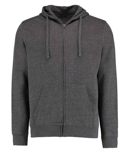 Kustom Kit Klassic Zip Hooded Sweatshirt in Dark Grey Marl