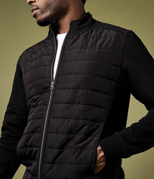 Kustom Kit Regular Fit Quilted Full Zip Sweat Jacket - model image