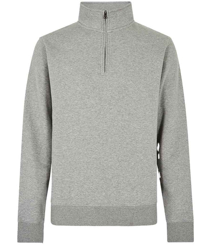 Kustom Kit 1/4 Zip Sweatshirt in Heather Grey