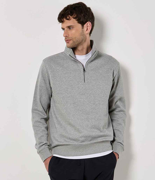 Kustom Kit 1/4 Zip Sweatshirt - Heather Grey