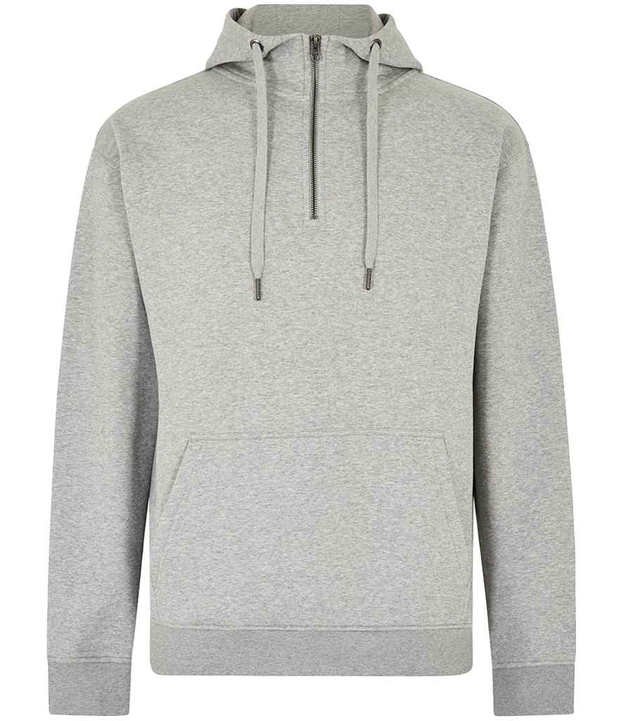 Kustom Kit 1/4 Zip Hoodie in Heather Grey