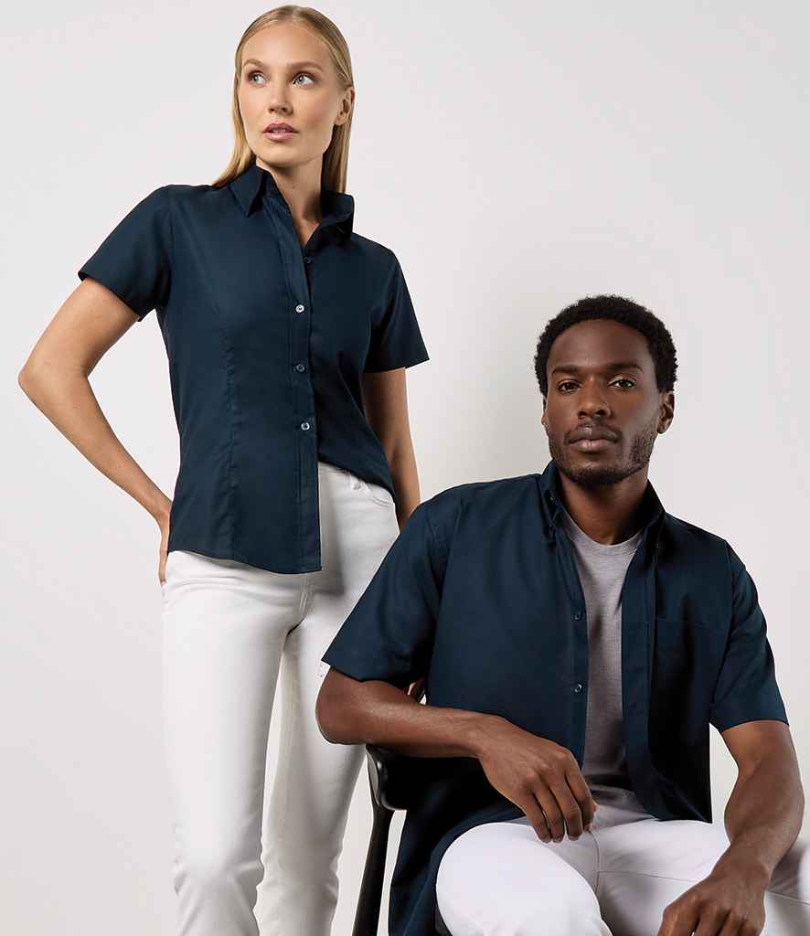 Kustom Kit Short Sleeve Classic Fit Workwear Oxford Shirt - model image