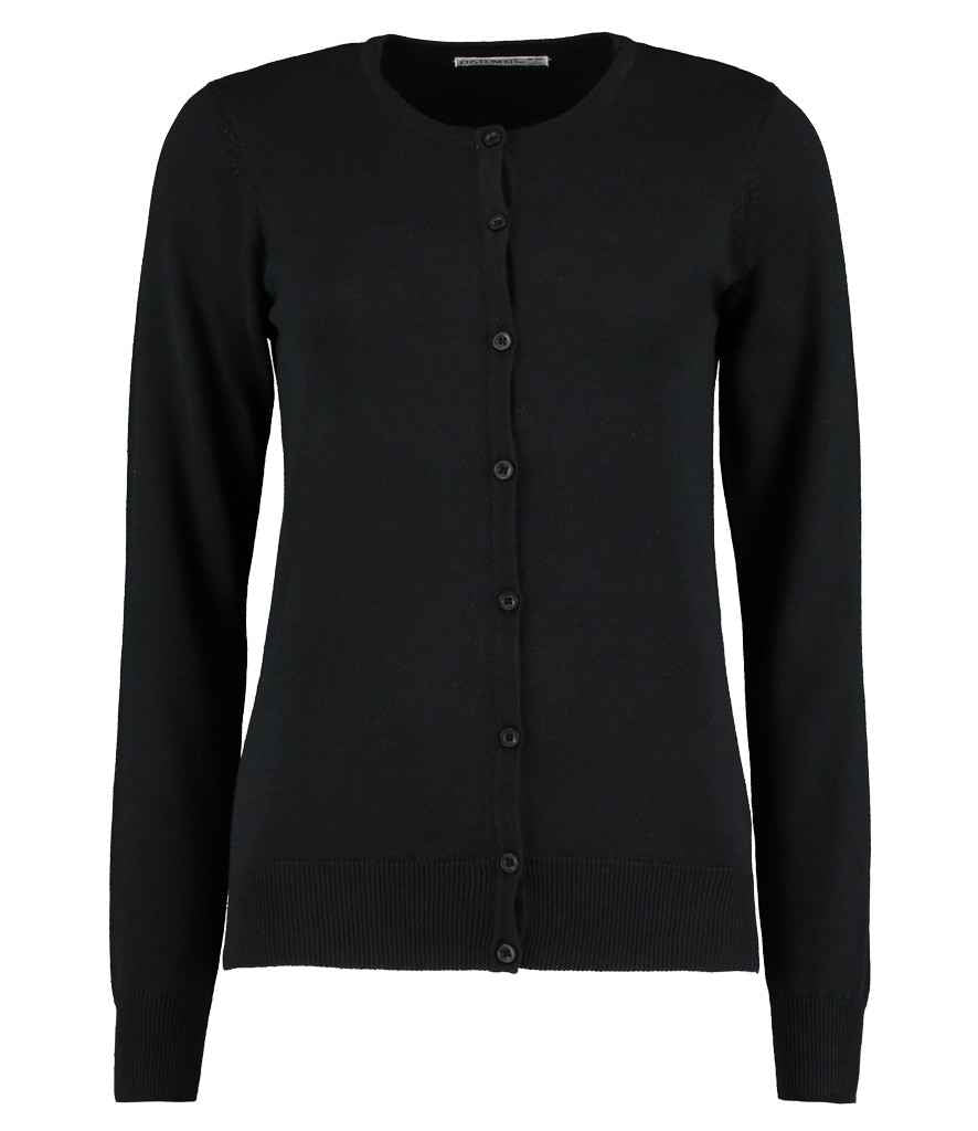 Kustom Kit Ladies Arundel Round Neck Cardigan in Black