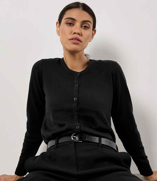 Kustom Kit Ladies Arundel Round Neck Cardigan - model image