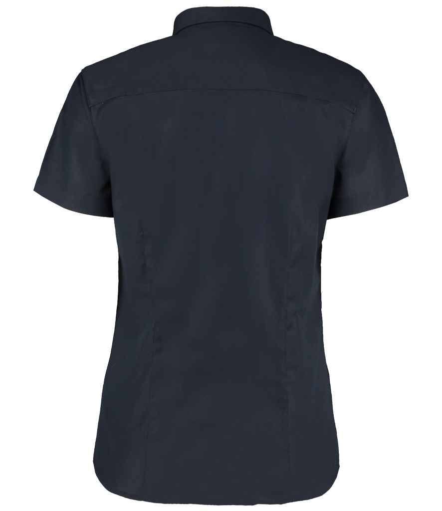Kustom Kit Ladies Short Sleeve Tailored Workwear Oxford Shirt