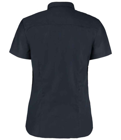 Kustom Kit Ladies Short Sleeve Tailored Workwear Oxford Shirt
