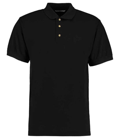 Kustom Kit Workwear Piqué Polo Shirt in Black