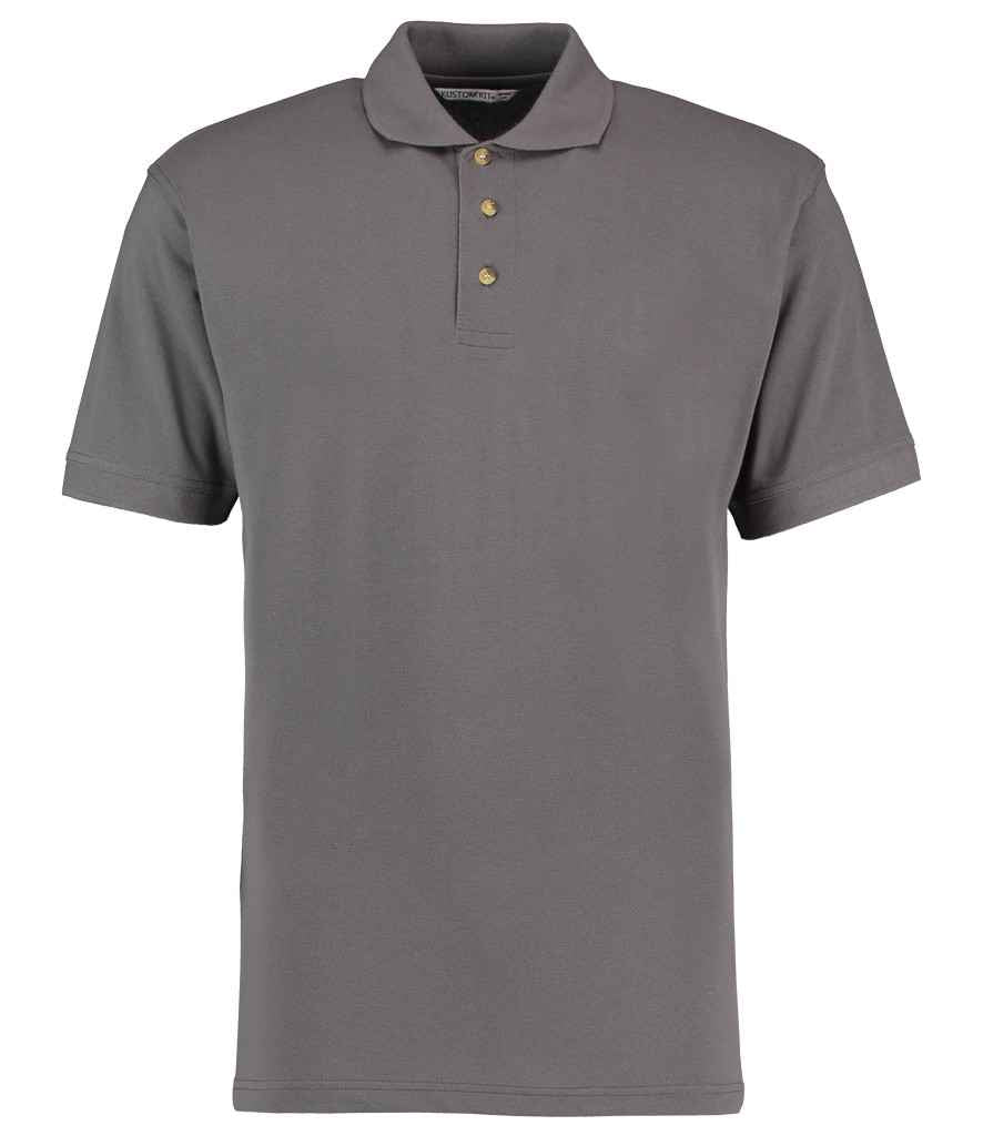 Kustom Kit Workwear Piqué Polo Shirt in Charcoal