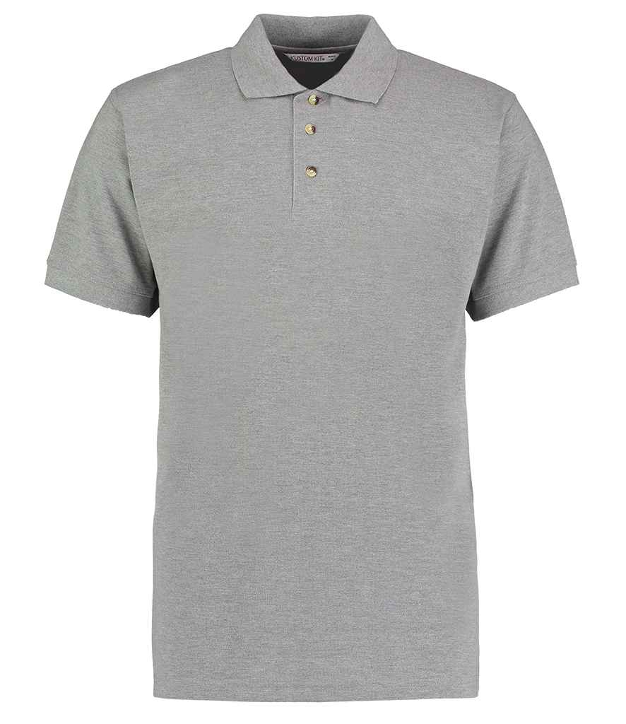Kustom Kit Workwear Piqué Polo Shirt in Heather Grey