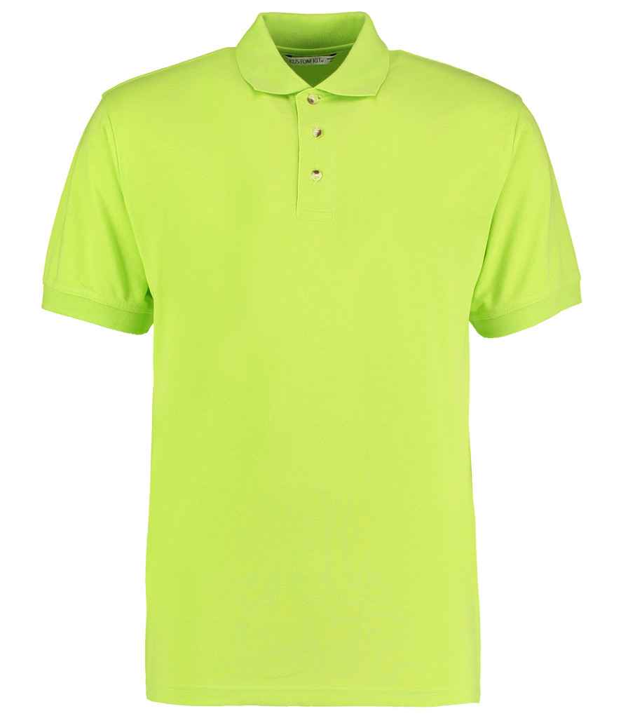 Kustom Kit Workwear Piqué Polo Shirt in Lime Green