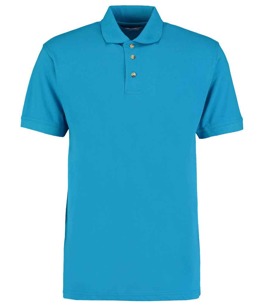 Kustom Kit Workwear Piqué Polo Shirt in Turquoise Blue