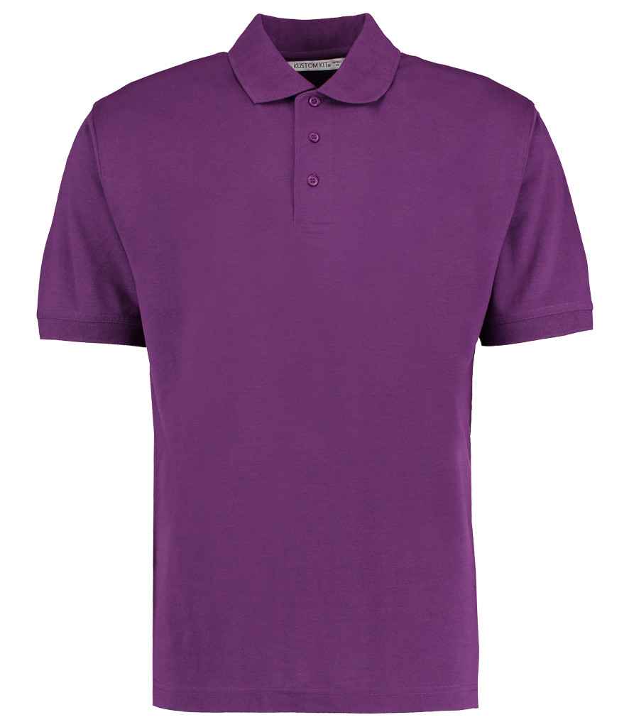 Kustom Kit Klassic Poly/Cotton Piqué Polo Shirt in Dark Purple