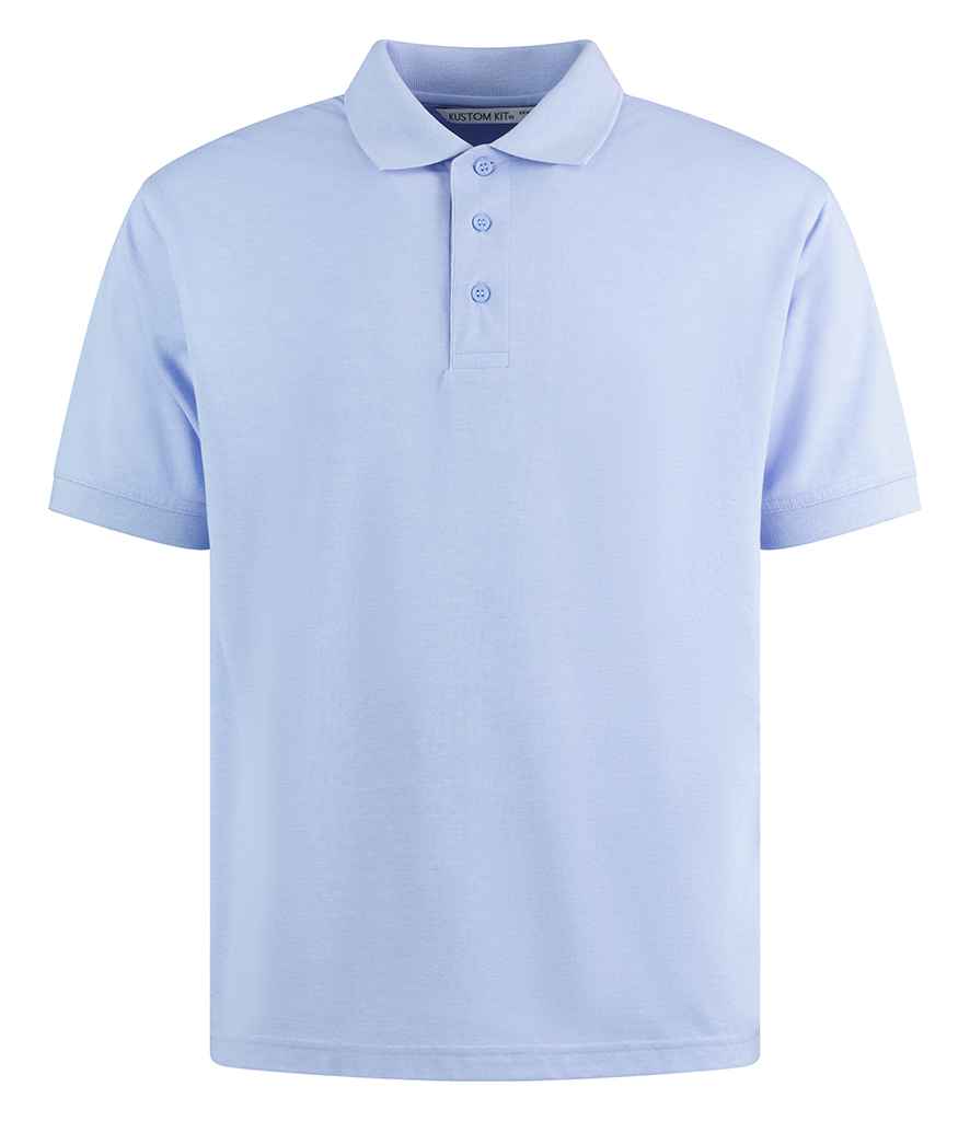 Kustom Kit Klassic Poly/Cotton Piqué Polo Shirt in Light Heather Blue