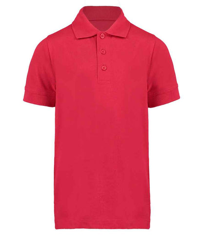 Kustom Kit Kids Klassic Poly/Cotton Piqué Polo Shirt in Red