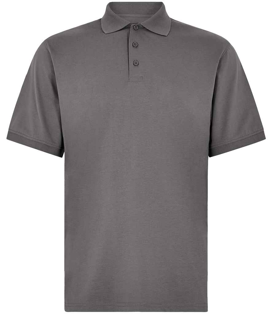 Kustom Kit Regular Fit Superwash® 60°C Jersey Polo Shirt in Charcoal