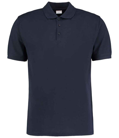 Kustom Kit Klassic Slim Fit Poly/Cotton Piqué Polo Shirt in Navy