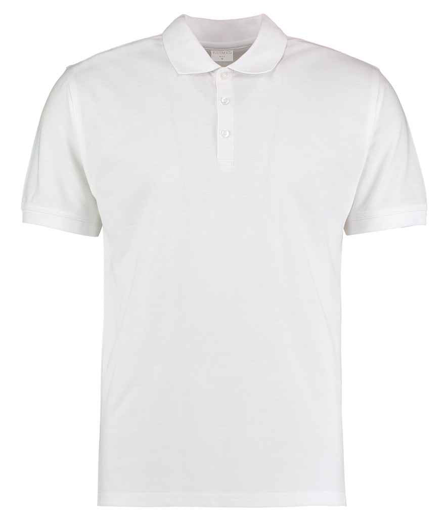 Kustom Kit Klassic Slim Fit Poly/Cotton Piqué Polo Shirt in White