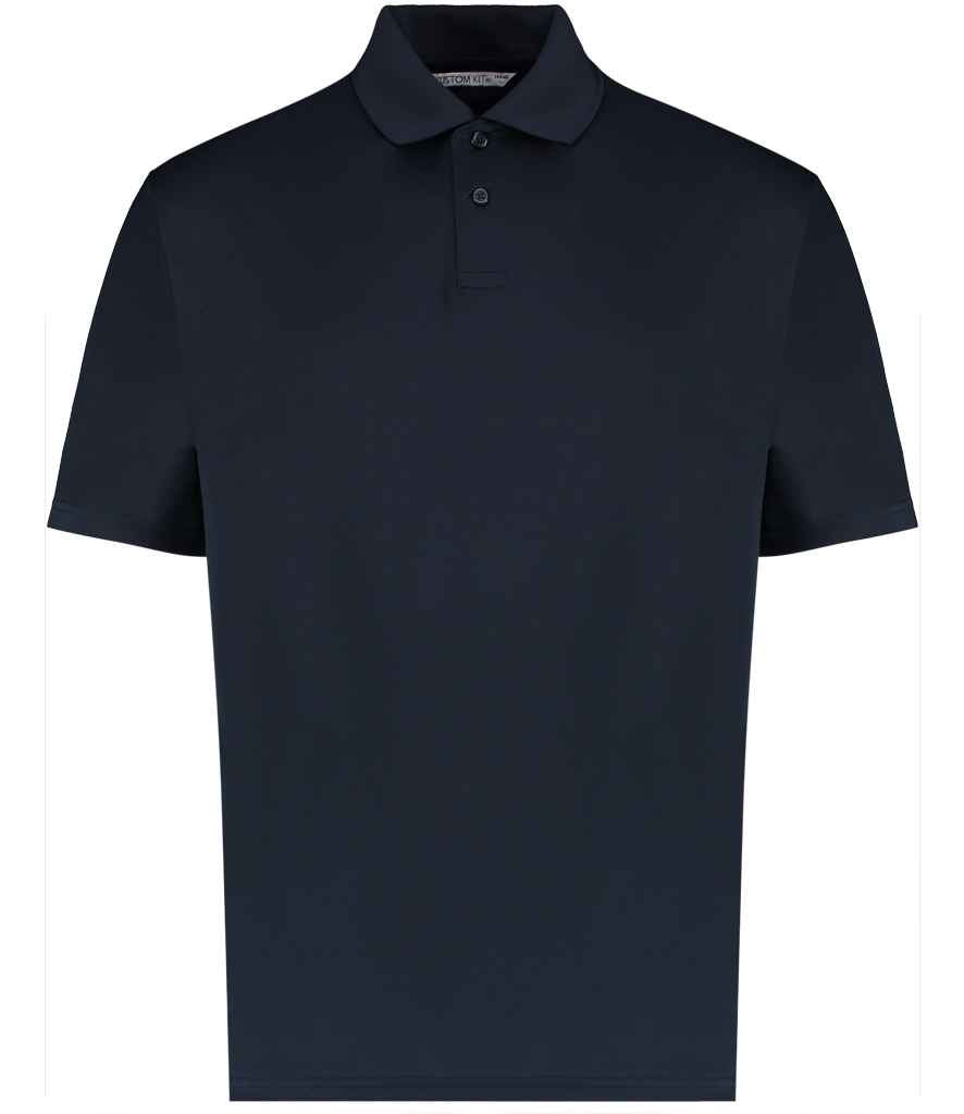 Kustom Kit Regular Fit Cooltex® Plus Superwash® 60°C Piqué Polo Shirt in Navy