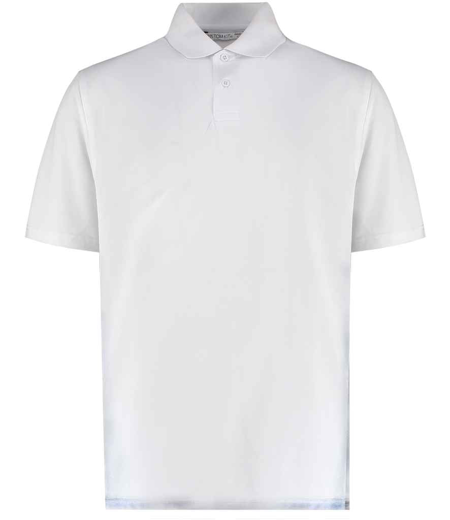 Kustom Kit Regular Fit Cooltex® Plus Superwash® 60°C Piqué Polo Shirt in White