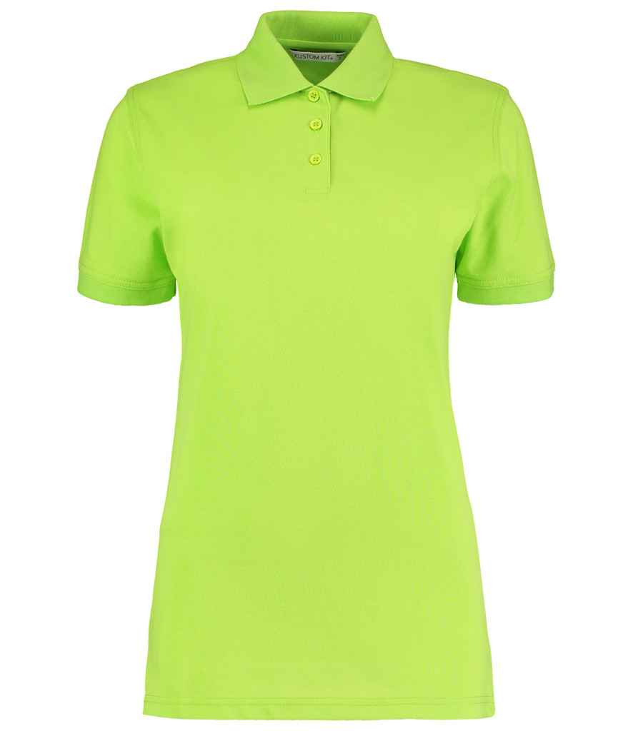 Kustom Kit Ladies Klassic Poly/Cotton Piqué Polo Shirt in Lime Green