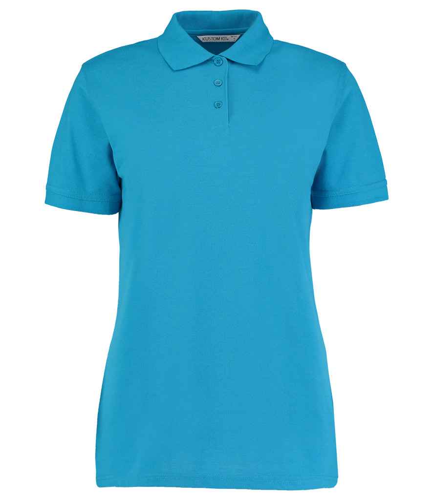Kustom Kit Ladies Klassic Poly/Cotton Piqué Polo Shirt in Turquoise Blue