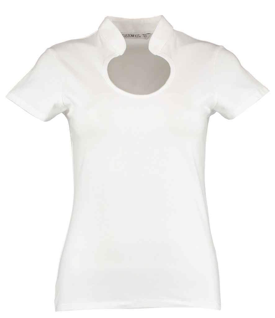 Kustom Kit Ladies Keyhole Neck Corporate Top in White