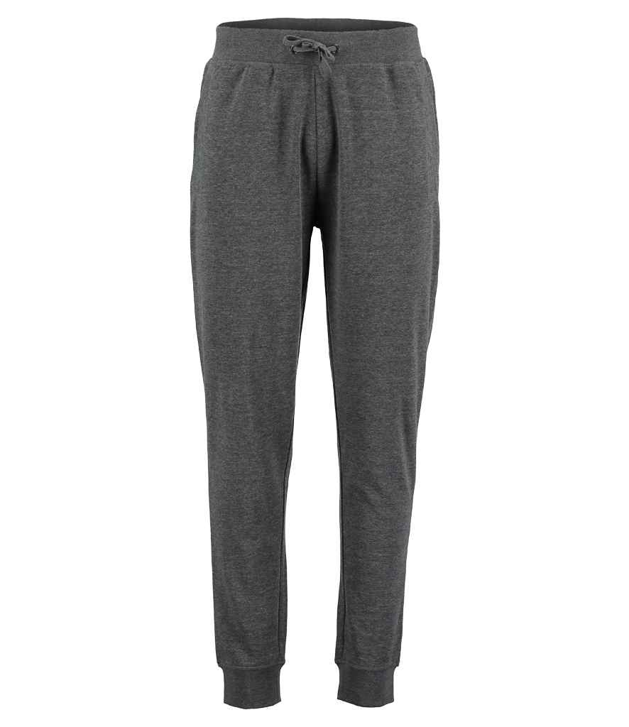 Kustom Kit Slim Fit Sweat Pants in Dark Grey Marl