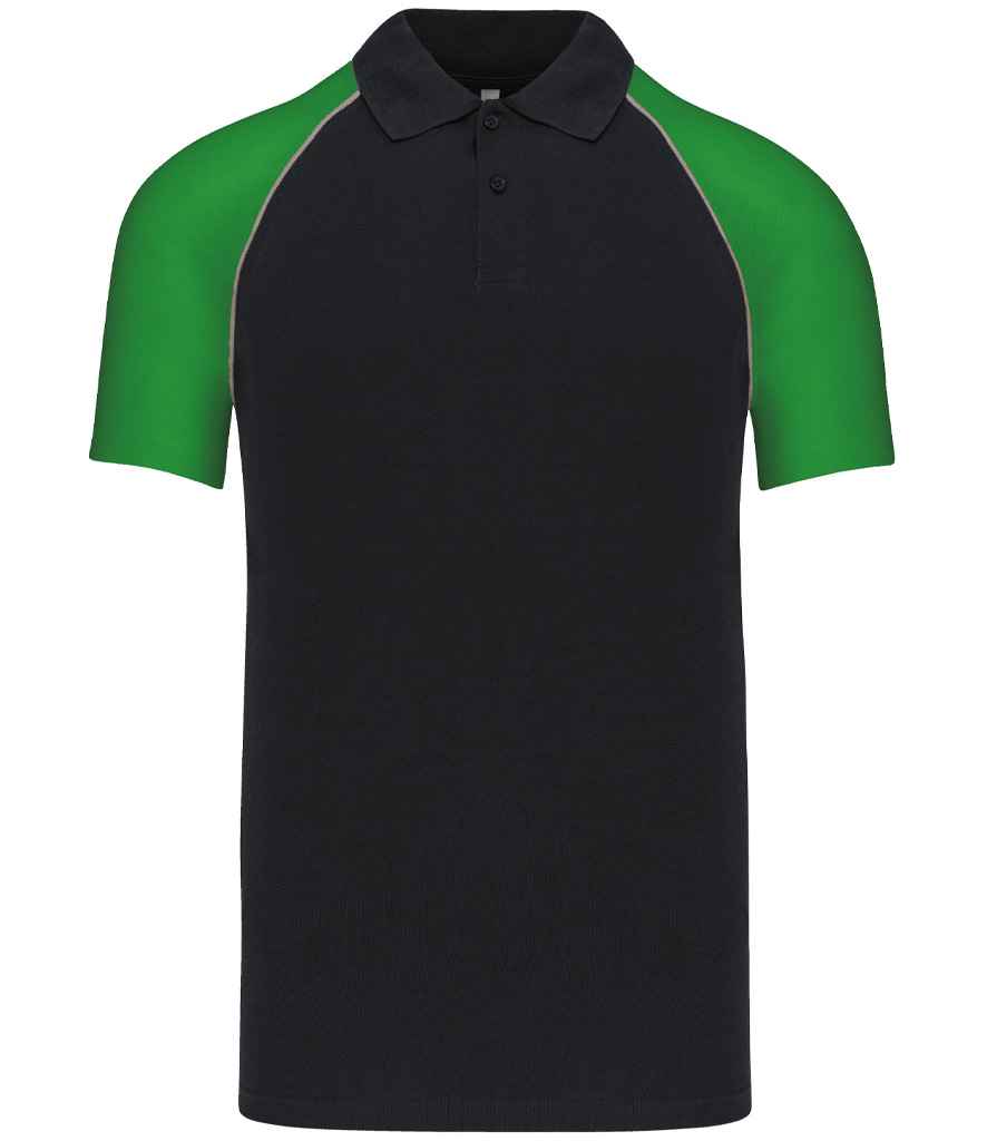 Kariban Kariban Baseball Cotton Piqué Polo Shirt