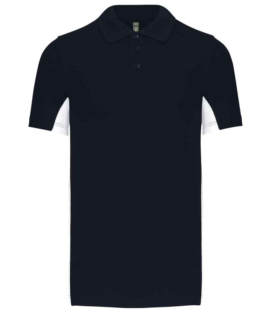 Kariban Kariban Flag Poly/Cotton Piqué Polo Shirt Navy/White