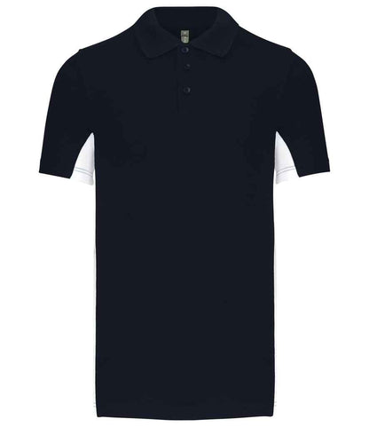Kariban Kariban Flag Poly/Cotton Piqué Polo Shirt Navy/White