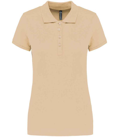 Kariban Kariban Ladies Short Sleeve Piqué Polo Shirt Light Sand